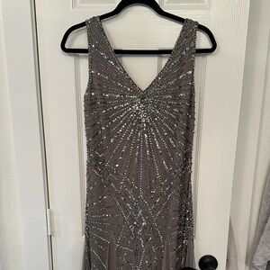 Elegant Beaded Evening Gown